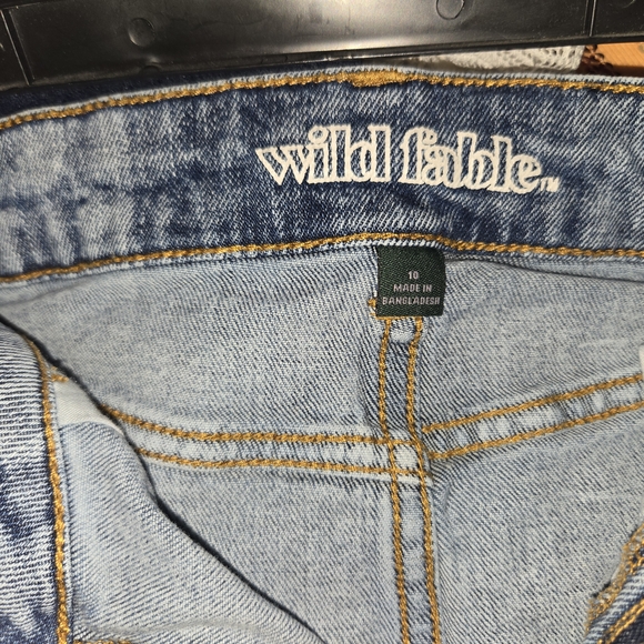 Wild Fable Denim Frayed Hem Mini Skirt - Picture 4 of 5